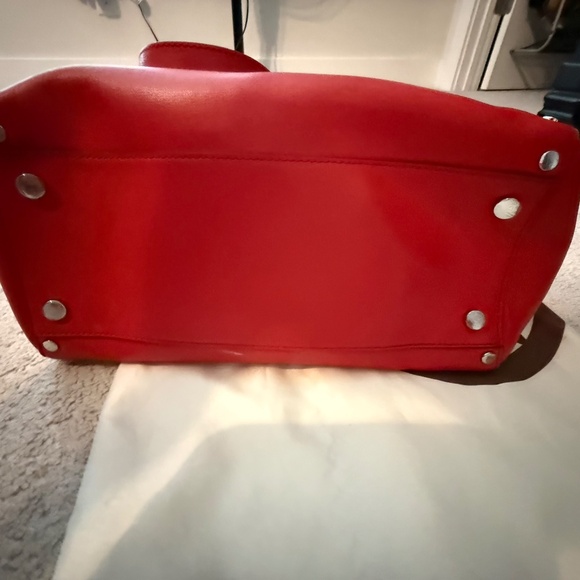 MICHAEL KORS Rivington Large Studded Leather Tote Bag - RED - Picture 7 of 8